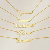 Customized Name Letter Necklace Personalized Stainless Steel Simple Pendant Clavicle Chain Women's Jewelry Valentine's Day Gift