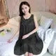 Lace Ice Silk Sleeping Dress Medium Length Sleeveless Tank Top Sexy Sleeping Dress Can Be Worn Externally Home Wear