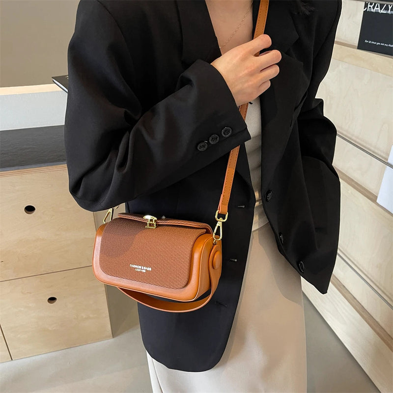 Simple Fashion Mini Square Women Crossbody Bags 2024 Luxury Designer Purses And Handbags Box Shape Pure Color Shoulder Satchels