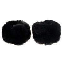 1 Pair Faux Fur Plush Windproof Cuff Sleeve Winter Women Wrist Sleeves Wristband Soft Elastic Wrist Slap On Cuffs Arm Warmer