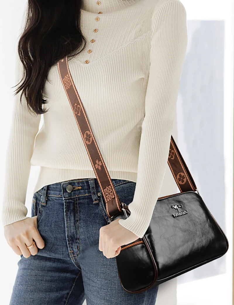 New Genuine High Quality Soft Leather Luxury Purses Crossbody Bag Designer Brand Ladies Shoulder Crossbody Bags 2024 Sac A Main