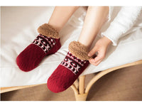 Super Warm Winter Non-slip Floor Socks Women Men Snow Socks Sleep Carpet Socks Slippers Socks Women Velvet Boot Unsiex Home Wear