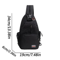 Women's chest bag, waterproof large capacity double backpack, casual shoulder bag, Oxford cloth crossbody bag-mw