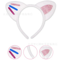 Gabby Dollhouse Headband Lovely Kitten Cat Ears Plush Hair Hoop Cosplay Anime Character Hairband Girl Halloween Christmas Gift