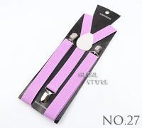 New Candy Color Adjustable Suspenders Elastic Leather Y-Back Braces Straps For Men Women Kids Pants Shirt Girl Skirt Accessories