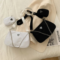 Nylon Crossbody Bag For Women Fashion Portable Casual Underarm Bag Students Cross Body Bag-mw