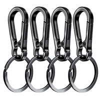 4Pcs Carabiner Clip Keychain Metal Carabiner Shape Key Ring Keyring Key Holder Clips Hook Holder Organizer for Car Keys Finder f