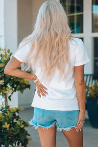 White Mama Flower Leopard Graphic Tee