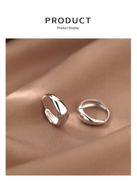 925 Sterling Silver Hot Sale Korean Geometric Hoop Earrings Simple Temperament Exquisite Hot Semale Sexy Jewelry Gift