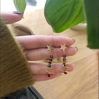 New Trendy Statement Christmas Tree Earrings For Women Santa Claus Snowman Drop Earrings Jewelry Girls Christmas Gifts Wholesale