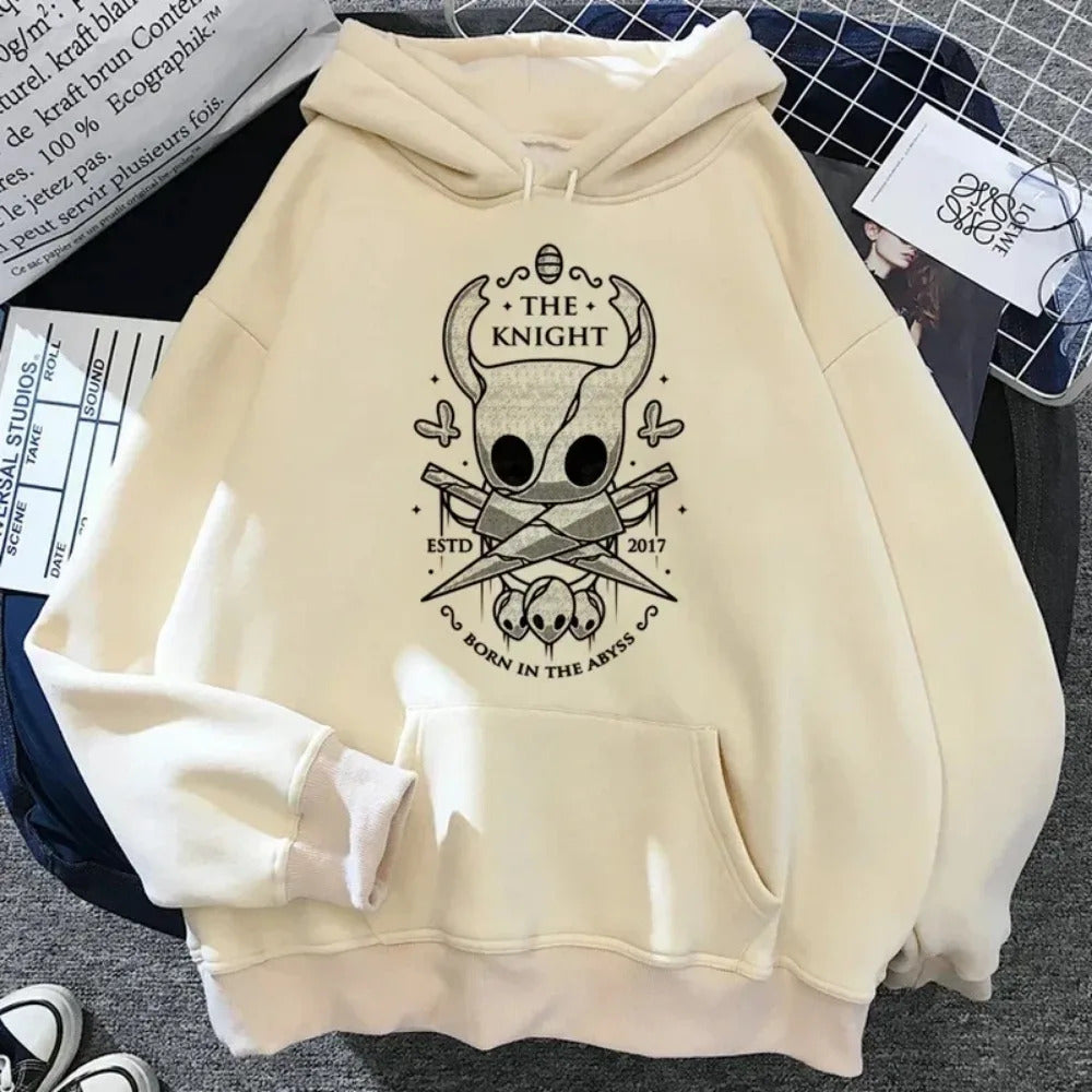 Hollow Knight Hoodies Men Korea Ulzzang Grunge Y2k Aesthetic Fmale Autumn and Winter Pullover Hoddies Graphic Streetwear