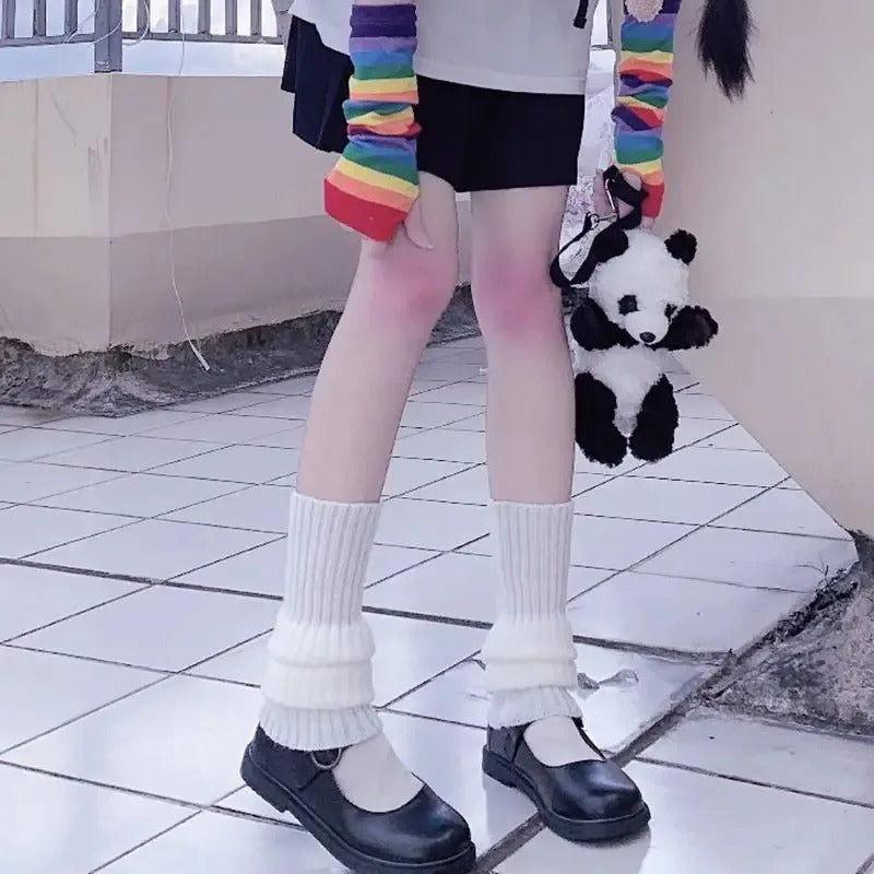 50-70CM Over Knee Japanese JK Uniform Leg Warmers Korean Lolita Girls' LONG Socks Girls Pile Up Socks Foot Warming Cover