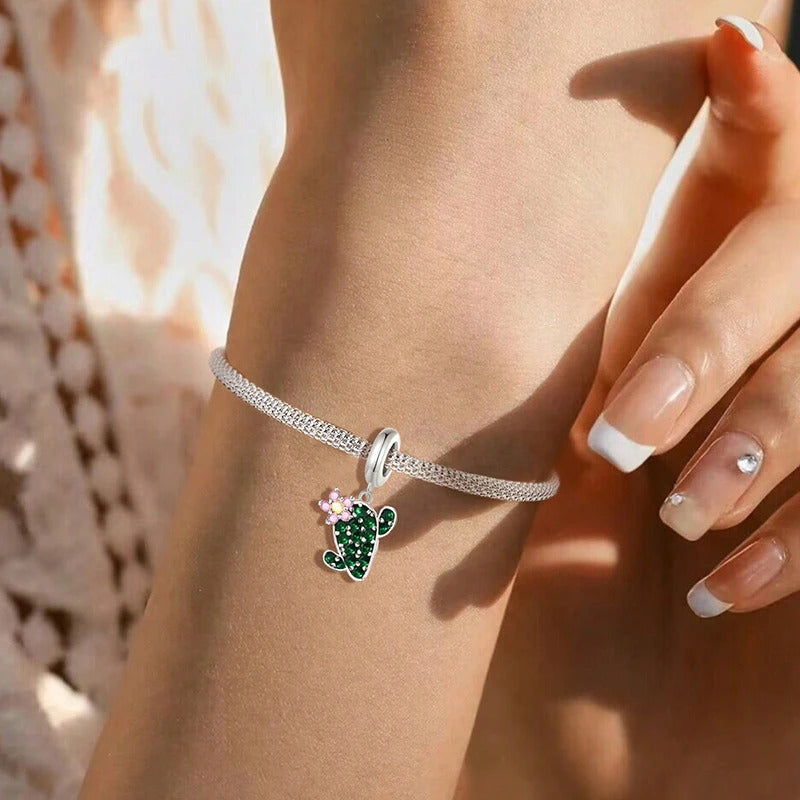 Fit Pandora 925 Original Bracelets Love Heart Flower Four Leaf Clover Turtle 925 Silver Charms Beads DIY Birthday Jewelry Gift