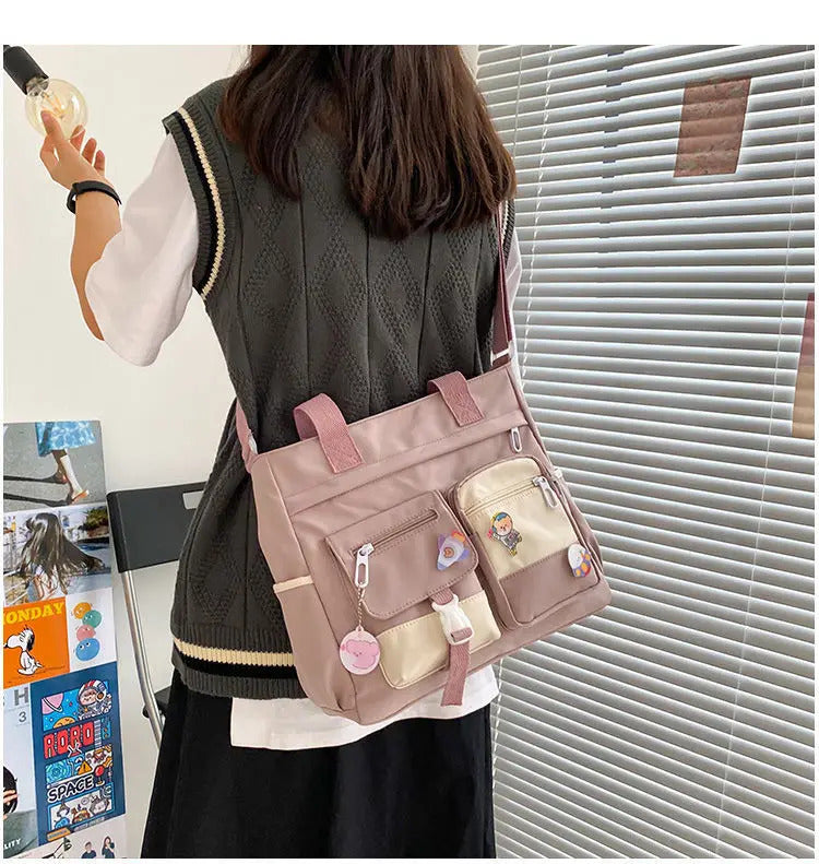 Waterproof Canvas Women Handbags Shoulder Bags Nylon Ladies Tote Messenger Bag Oxford Handbag Cross body Bags for Girls Satchels