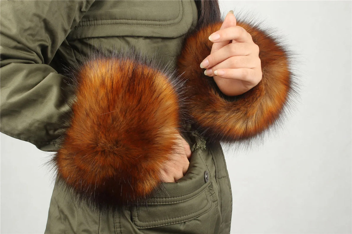 Imitation Raccoon Fox Hair Fluffy Hand Rings Fluffy Wrist Guards Women's Cuffs Imitation Rabbit Fur Bracelets Cuffs Wrist Covers