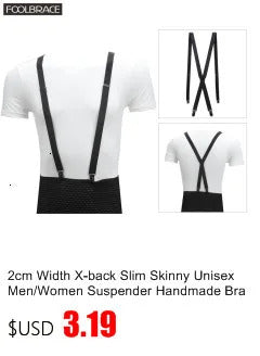 1cm Skinny Suspenders Women Mens Unisex Slim Thin Trouser Straps Adjustable Braces Clip-on Pants Suspenders Belt