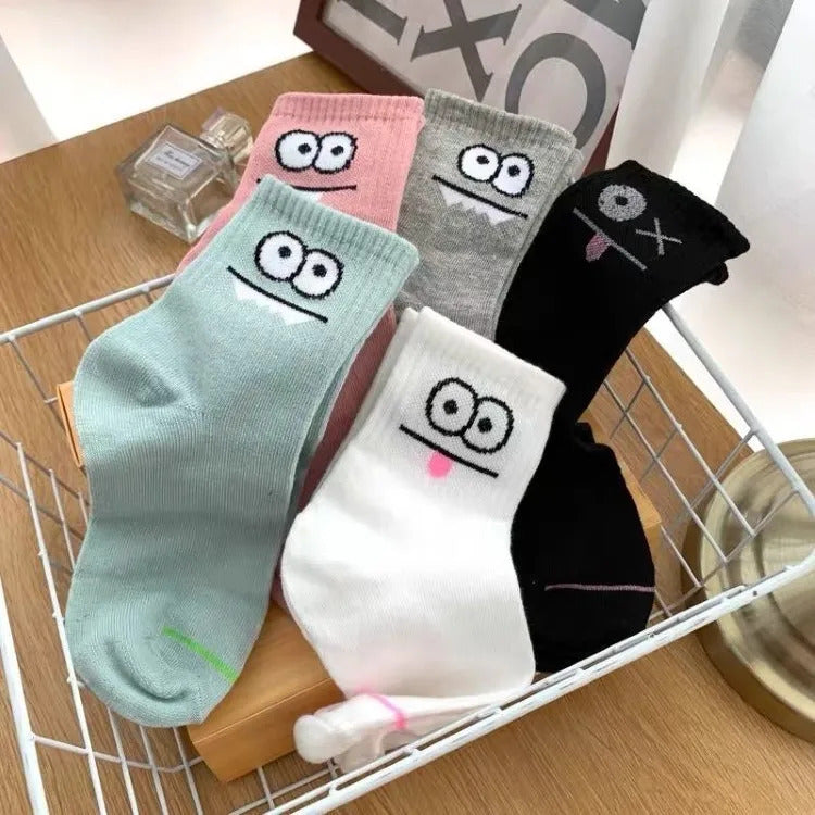 5 Pairs Letter Print Socks Comfy & Breathable Sports Short Socks Women's Stockings & Hosiery Soft & Comfy All-match Short Socks