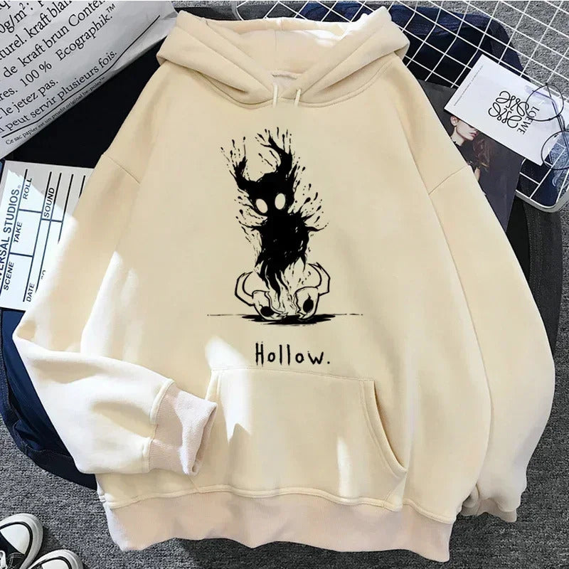 Hollow Knight Hoodies Men Korea Ulzzang Grunge Y2k Aesthetic Fmale Autumn and Winter Pullover Hoddies Graphic Streetwear