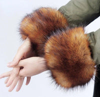 Imitation Raccoon Fox Hair Fluffy Hand Rings Fluffy Wrist Guards Women's Cuffs Imitation Rabbit Fur Bracelets Cuffs Wrist Covers