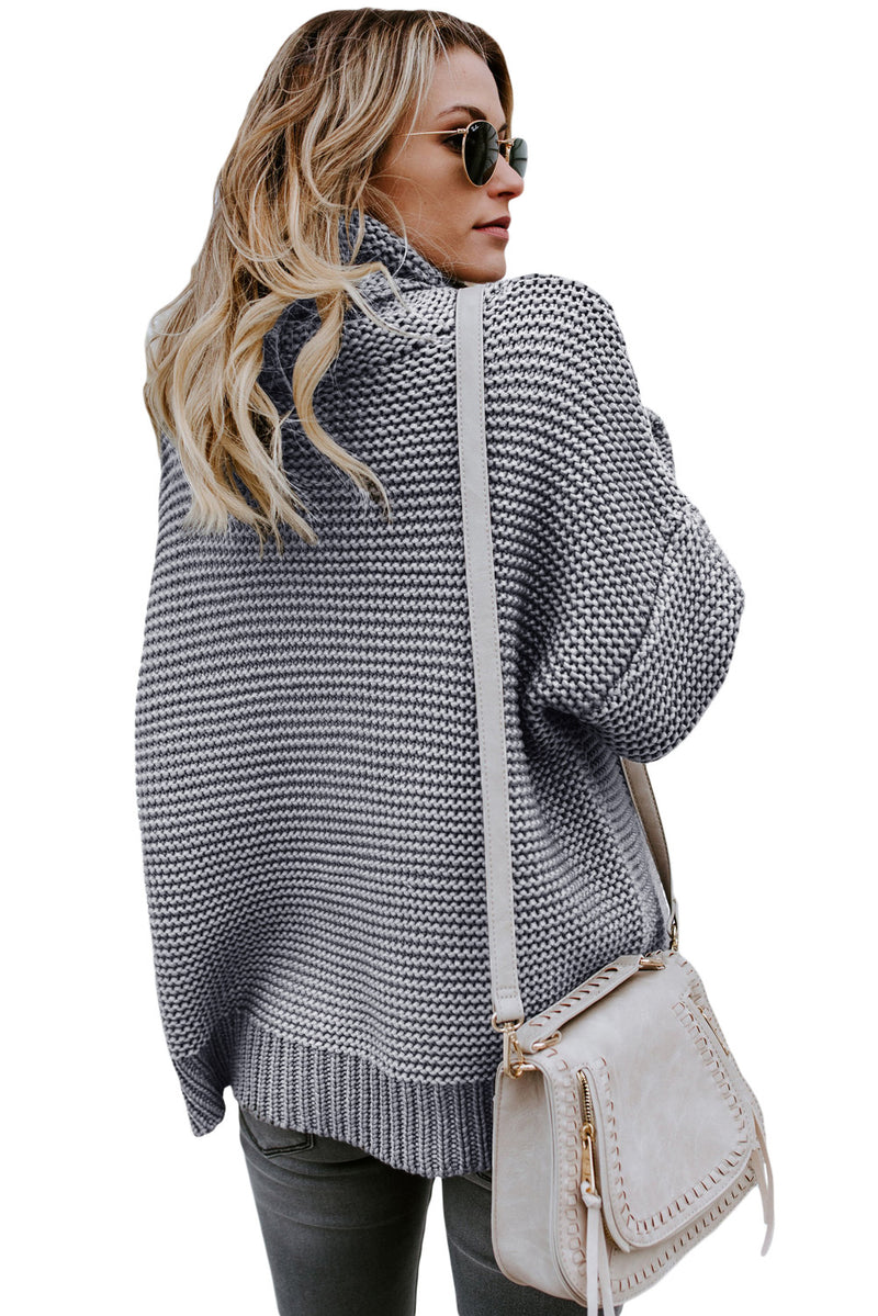 Sage Green Cozy Long Sleeves Turtleneck Sweater