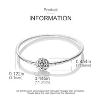 Silver Plated Stars Heart Shape Butterflies Clover Clasp Bracelet for Women Fit Original Charms Beads DIY Making Gift