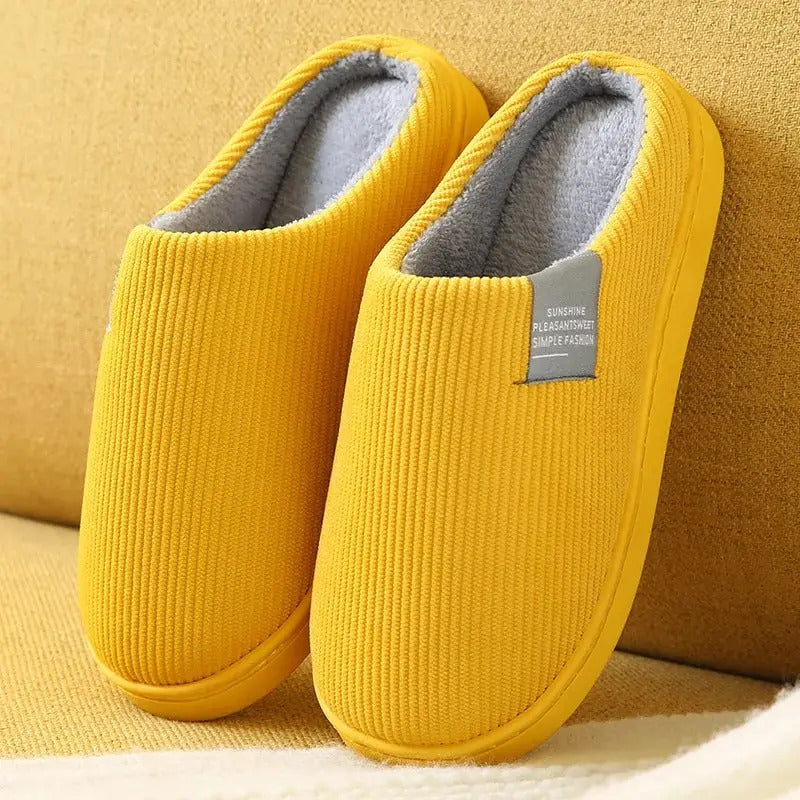 Women's Men's Thick Soft Bottom Home Slippers Household Plush Slippers Anti-slip Thermal Slippers Indoor Winter