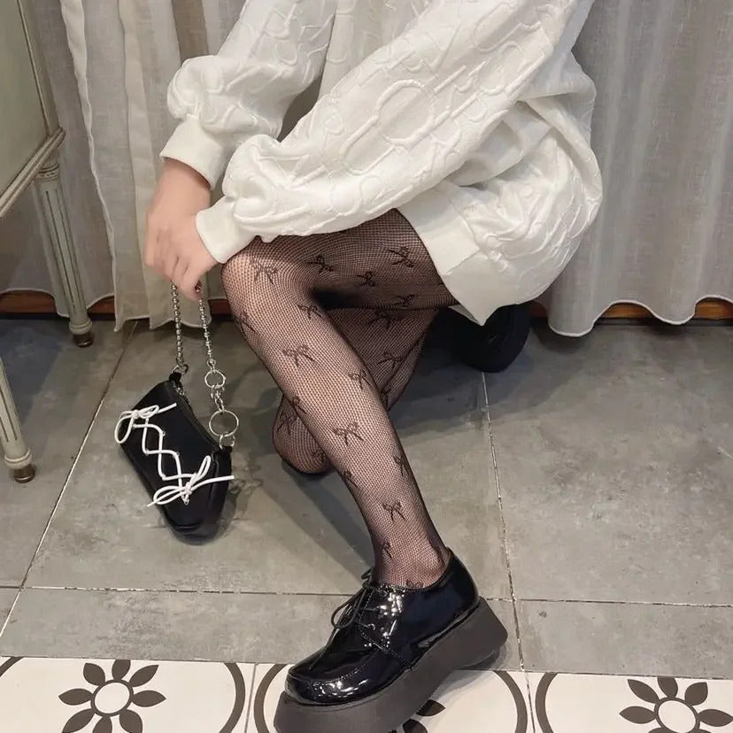 Women Rattan Sexy Stockings Club Party Anti-Snagging Flowers Tights Calcetines Fish Net Stocking Fishnet Mesh Lace Pantyhoses