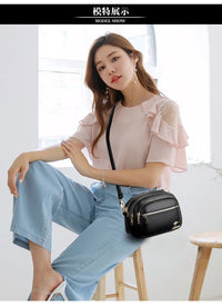 High Quality Soft Leather Purse Fashion Women Shoulder Messenger Bag Multi-pocket Wear-resistant Bag Luxury Ladies Handbag Sac