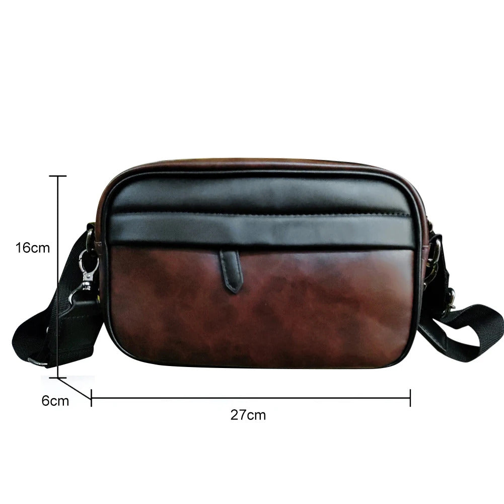 Women's Waist Bag Multi-pocket Street Fanny Pack PU Leather Chest Bag Fashion Wide Strap Crossbody Bag Retro Solid Shoulder Bags