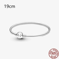 2024Hot Sale Heart Zircon Snake Chain Charm Beads Bracelet Women 925 Silver Original Pendant Bead DIY Jewelry Fine Festival Gift