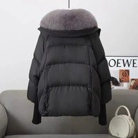 2024 New Loose Ladies Cropped Jacket Winter Woman Parka Overcoat Korean Fashion Female Ultra Light Warm Coat