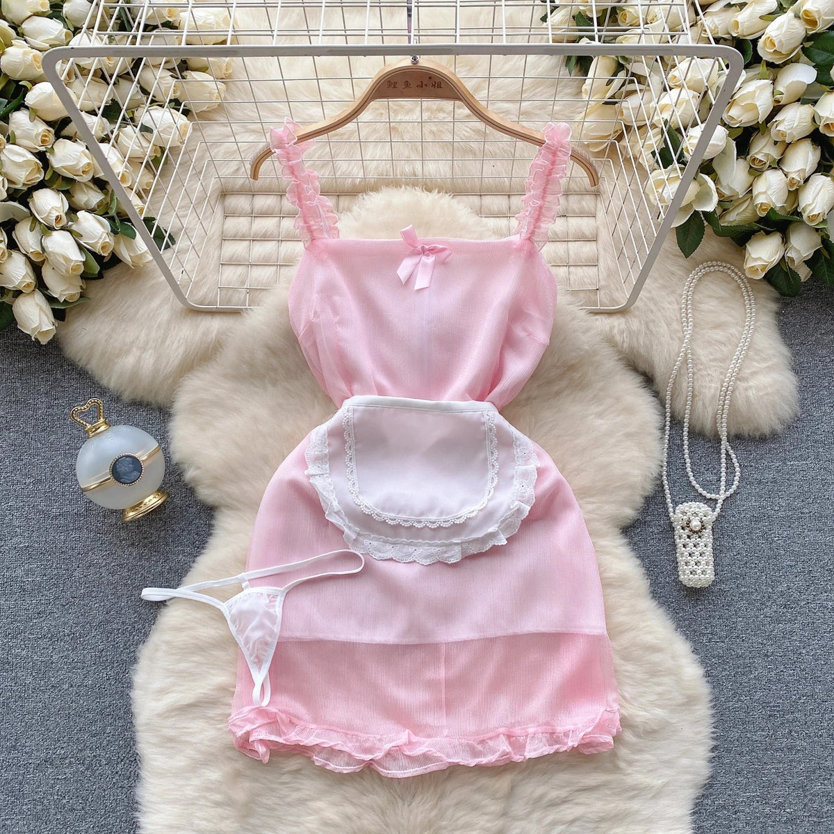 New Women's Sexy Lingerie Lace Underwear Mesh See Through Teddy Babydoll Lingerie For Women Sexy Naughty Cheongsam Dress Cosplay