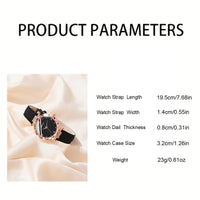 Womens Watches 5Pcs Set Luxury Rhinestone Women Fashion Elegant Wristwatch Quartz Watch For Girl WristWatch Bracelet Gift