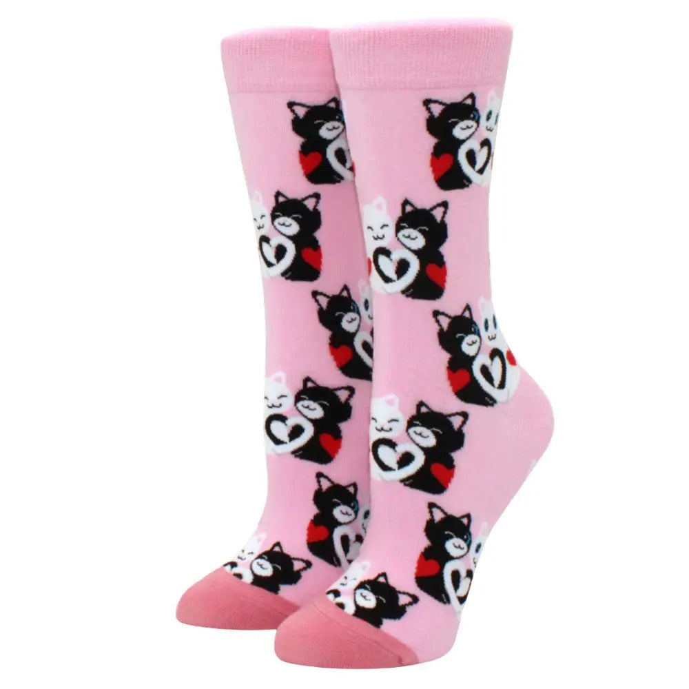 1 Pair Kawaii Women Socks Happy Funny Socks Fruit Harajuku Candy Colors Mid Socks Casual Crew Socks Women Size 35-42 Short Socks