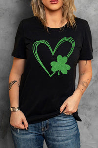 Black Clover Heart Shaped Graphic Tee