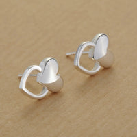 Original 925 Sterling Silver New Earrings Hearts For Women Exquisite Student Girlfriend Jewelry Accessories Wedding Fashion Gift