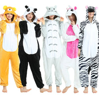 Kigurumi Totoro Panda Cartoon Onesies Kids Children Animal Pajamas Jumpsuits Women Men Sleepwear Onepiece Anime Cosplay Costumes