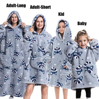 Winter Hoodies Sweatshirt Women Men Pullover Fleece Giant TV Oversized Blanket with Sleeves Adult Halloween Pumpkin Clothing