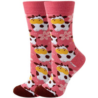 New Fashion Colorful Funny Happy Casual Women Socks Dress Harajuku Cute Animal Cartoon Men's Socks