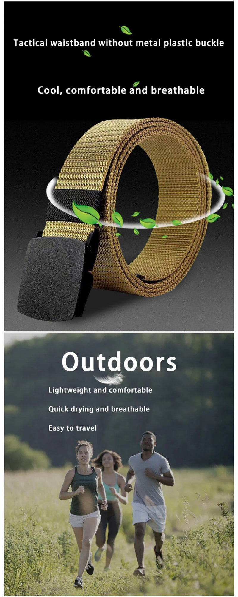 Men's Belt Outdoor Casual Canvas Belt Metal Free Training Nylon Tactical Belt With Pants Jeans Belt Sports Belts For Men Women