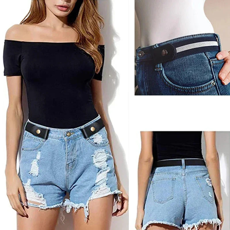 New Adjustable Stretch Elastic Waist Band Invisible Belt Buckle-Free Belts for Women Men Jean Pants Dress No Buckle Easy To Wear