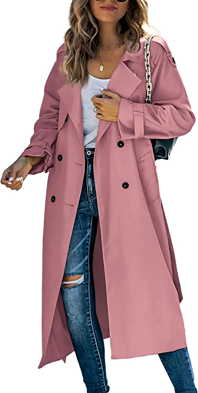 Independent Station Cross-Border European and American Women's Winter and Autumn Coat Jacket Overcoat Plus Size Trench Co