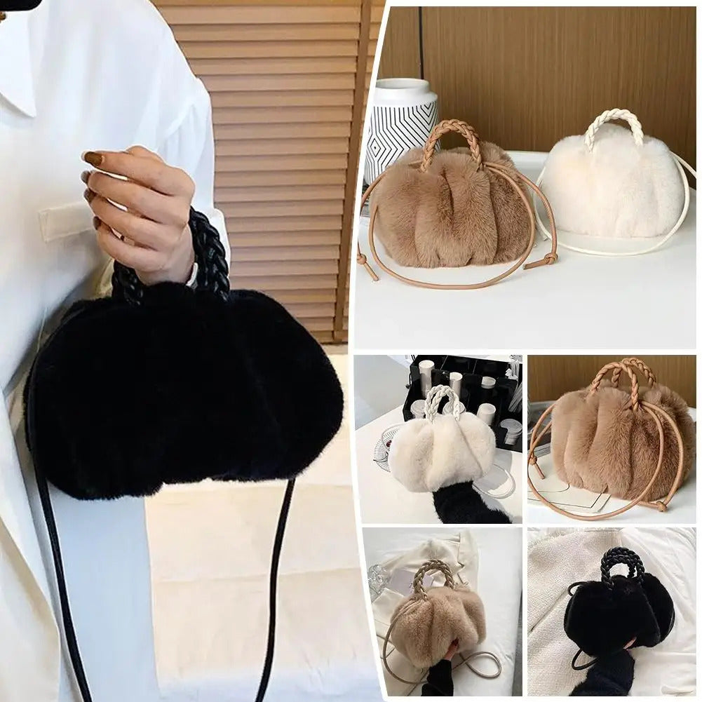 Cute Pumpkin Bag 2025 Autumn And Winter New Fashion Cloud Crossbody Bag Niche Design Sweet Girl Handbag