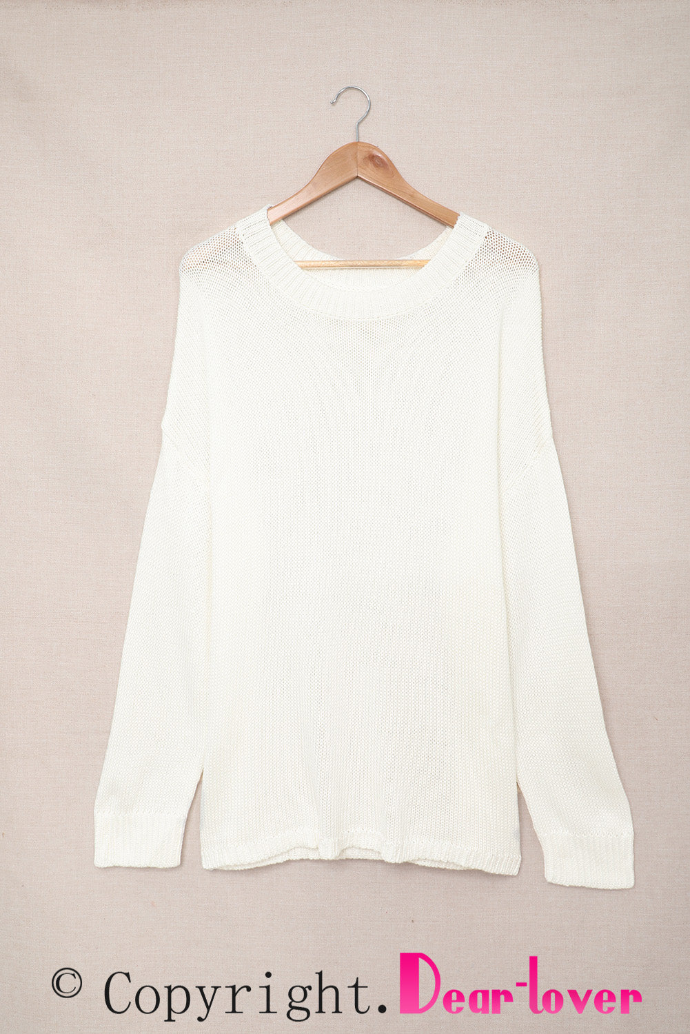 Green Oversize Knitted Drop-shoulder Sleeve Sweater