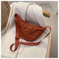 Casual Nylon Hobos Crossbody Bag for Women Shoulder Bag Woman Half Moon Chest Bags Tote Lady Travel Shopper Bag Female Purses