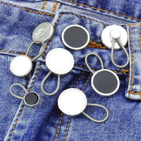 10MM Metal Elastic Collar Extenders Button Extenders for Shirt Dress Trousers Coat Collars Free Sewing Waistband Expander