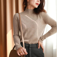 Autumn Winter chic Bottom Sweaters Women Fashion Turtleneck Pullover Slim Long Sleeve Knitted Jumpers Soft Warm Pull Femme Top