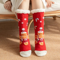 2024 New Cute Warm Socks Thicken Plus Winter Women Fuzzy Socks Christmas Kawaii Stocking Xmas Gift Home Floor Room Funny Sock