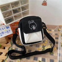 Cute Canvas One Shoulder Womens Bag Little Rabbit Korean Version Fashion Crossbody Bag Female Student Cotton Womens Handbag