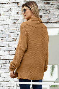 Sage Green Cozy Long Sleeves Turtleneck Sweater